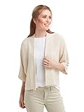 Gerippte Qualität Bonita Damen Cardigan im Fledermaus-Look S/M Sahara beige