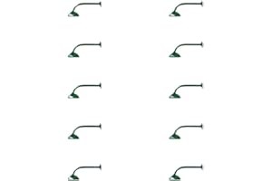 RANRAO Lampes de chemin de fer miniatures, 10 x lampes murales LED de calibre OO/HO, lampadaires de rue, poteaux de lampe de chemin de fer