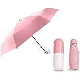 NJK PURNASHAKTI Creative Capsule Case Umbrella Lightweight Waterproof UV Protection Mini Compact Foldable Design Travel Umbre