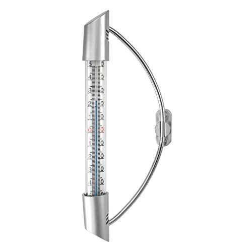 Lantelme 6474 Fensterthermometer mit beweglichem Haltearm - Fenster - Außen - Thermometer Analog Temperaturanzeige -45 bis +50 °C