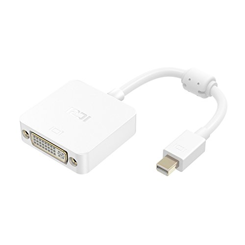 ICZI Mini DisplayPort auf DVI Adapter mit anti-interference magnetischer ring, vergoldet, 1080P, Konverter Male zu Female für Macbook, Chromebook Pixel, Surfacebook und Mehr (Weiß)