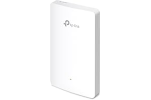TP-Link EAP615-Wall – Punto de Acceso WiFi 6 AX1800 de Pared, 4 Puertos Gigabit (1 Uplink + 3 Downlink con PoE Passthrough), Gestión Centralizada Omada SDN