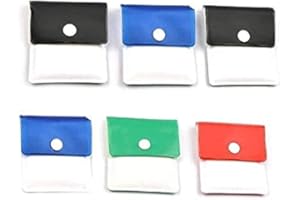 QUESUC 6 pcs Pocket Ashtray Ash Pouch- Fireproof PVC-Odor Free-Portable Compact- Assorted Color