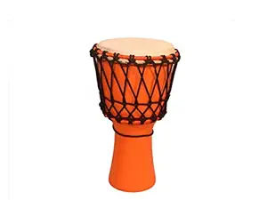 Star Musical And Handicraft Djembe 8 Inch Hand Drums Percussions Musical Drum Deep Carved from Single Piece Mango Wood with Djembe Bag and Belt - Apple Red Color (8 x 16 Inches) - Ideal for Age group of 5 to 12