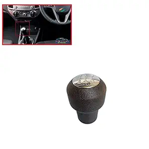 New JD Car Accessories,for Car i20 1GEN, ABS Plastic & Chrome Finish 5 Speed Heavy Duty Gear Shift Lever Knob (121), Black