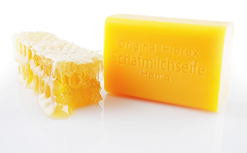 Sparset 4stk Florex Schafmilchseife Lavendelöl, Mandelöl, Olivenöl, Honig je 100g, aus 100% österreichischer Bio Schafsmilch ohne Erdöl, silikonfrei, parabenfrei & ohne Tierversuche - 3