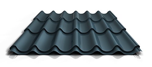 Preisvergleich Produktbild Pfannenblech / Ziegelblech / Dachziegelblech / Profil PS47 / 1060RTA / Material Stahl / Stärke 0,50 mm / Beschichtung 25 µm / Farbe Dunkelgrau