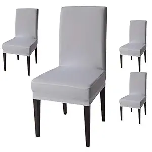 BRICK HOME  Stretchable Dining Chair Covers Elastic Chair Seat Case Protector, Slipcover (Pack of 4)