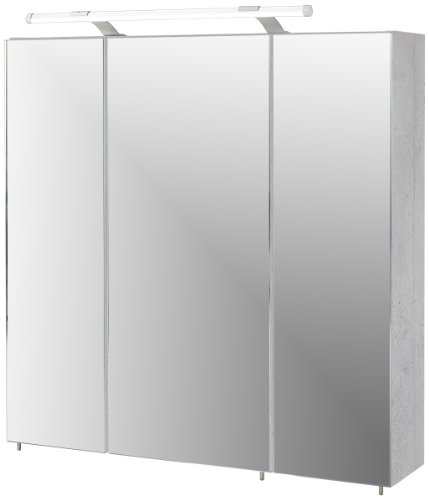 Schildmeyer 127398 Spiegelschrank, 70 x75 x 16 cm, steingrau
