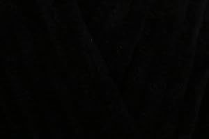 KHASO James C Brett Flutterby Chunky Yarn, 100% Polyester Chenille Texture for Crochet Knitting Wool Baby Garments - 100g Ball - Black (B30) - Single (1 Ball)