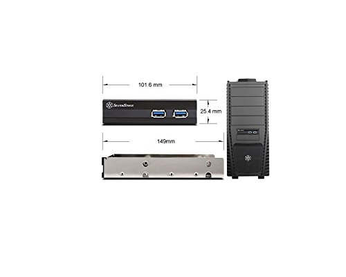 SilverStone SST-FP36B-E – Front Panel 3.5″ 2x USB 3.0 mit Halterung für 2x 2.5″ HDD/SSD, schwarz - 12