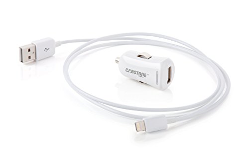 Cabstone USB-Autoladegerät (2.100 mA KFZ-Ladegerät mit Apple Lightning-Kabel, 8-polig), weiß - 2
