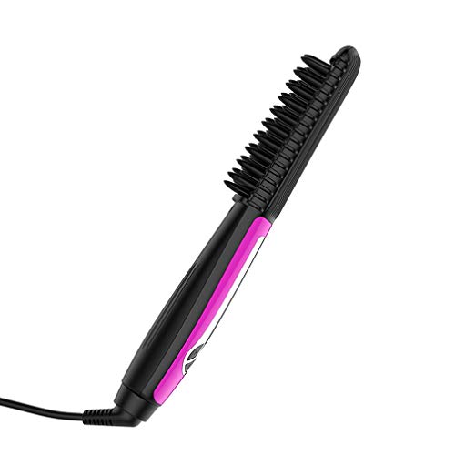 New Straight Hair Comb  Mini Portable Straight Hair Straightener  Multi-function Negative Ion LCD Electric Splint  Constant Temperature Control 100-240V 