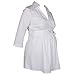 Heavenly Bump Maternity 3/4 Slv Cotton Wrap Blouse - White White 12