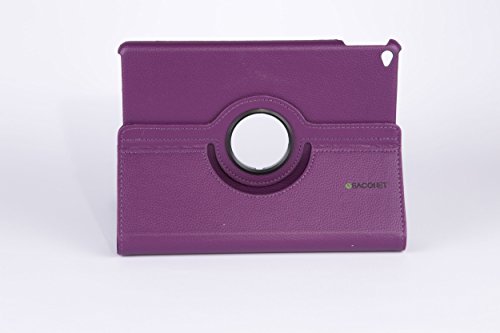 LILA iPad AIR 2 ( 6 ) 360 Grad rotierende Ledertasche Smart Case Hülle für das neue Apple iPad AIR 2 ( 6 ) mit Retina Display voll kompatibel mit der Sleep-Funktion + Displayschutzfolie + kapazitiver Stift - 4