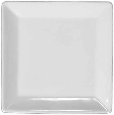 'Unleashed YK 2078 Square Dinner Plate 12 cm Yoyo "Kanton, 11.5 x 11.5 x 1.5 cm Porcelain White