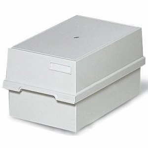 Preisvergleich Produktbild Multiform Karteikasten A4 quer 1200 Karten lichtgrau