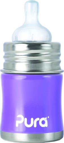 Pura Kiki Infant Bottle Natural Vent Teat (5 oz, Lavender)
