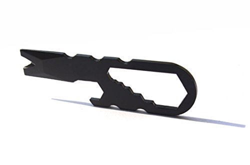 FEITONG Outdoor Edelstahl Tactical Multifunktionale Pocket Ring Schlüsselanhänger Key Schwarz - 5
