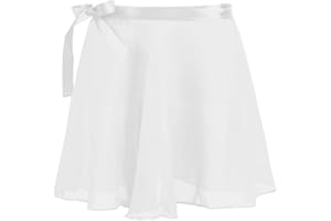 Alvivi Fille Jupe de Danse Ballet en Mousseline avec Ceinture Jupette Danse Classique Tutu Courte Jupe de Gymnastique 4-12 Ans