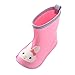 Produktbild FeiliandaJJ Regen Schuhe Kinder Regen Stiefel Baby Regen Schuhe Jungen Mädchen Cartoon Frosch Gummi Wasserdichte Stiefel Regen Schuhe (2-2.5T(14.5cm), Rosa)