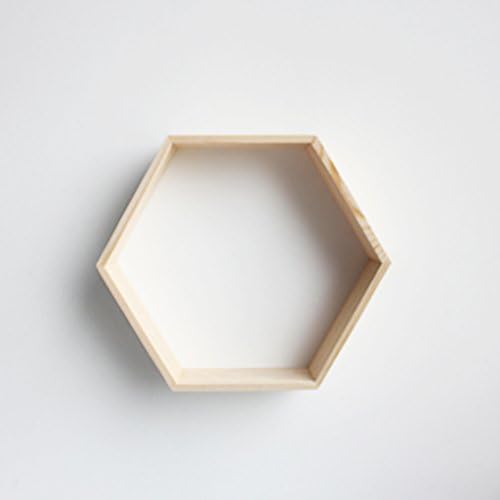GRJH® Shelves, Hexagonal Honeycomb Shelf Creative Lattice Solid Wood Wall 30*35*18cm Waterproof and durable (Color : #5)