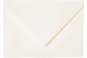 ‎PAPER24 Paper24 25 Briefumschläge, Umschläge, Kuverts im Format B6 (12,5x17,5 cm) für 120x170 mm (12 x 17 cm) Karten; Farbe: Elfenbein