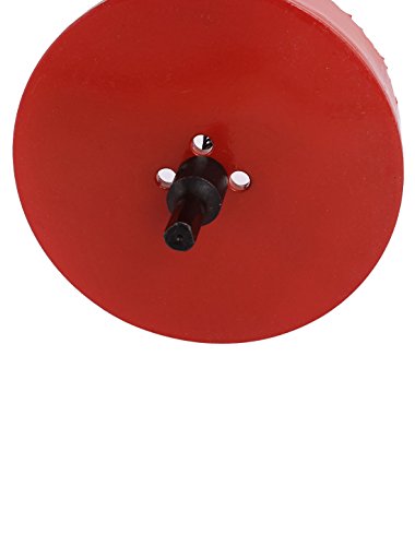 sourcingmap® Holz Eisen 135 mm, gezahnte BI Metall Lochsäge Cutter Bohrer, Rot - 2