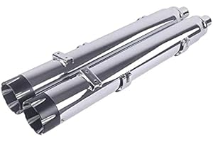 DRACULEXTREME 4” Slip On Mufflers Exhaust for Indian 2014-2024 Chief Chieftain Roadmaster Springfield Challenger(CHROME)