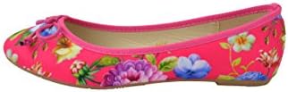Women's Floral Pattern Ballerina Shoes. Comfortable, Slip on and Hidden Heel