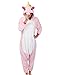 Produktbild Mescara Einhorn Kostüm Pyjama Jumpsuit Cosplay Schalfanzug Anzug Flanell Tierkostüm Kartonkostüm Tierschalfanzug Fasching M (für 155-164 cm), Pink