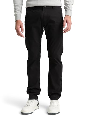 TOM TAILOR Pantaloni Chino da Uomo, 29999 - Black, 29W x 30L