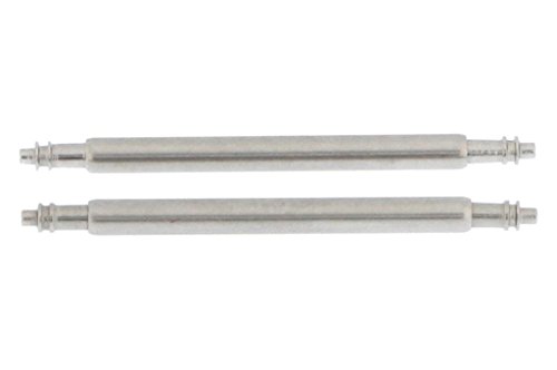 Pure Grey - Ansa perno a molla per orologi, 2 pezzi, 20mm x 1,5 mm, in acciaio