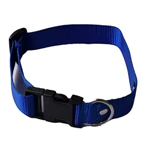 GROOMSOME Classic Snap Collar for Dog - Blue (Small)