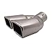 Produktbild LIDAUTO Auto Edelstahl Auspuff Endrohre Auspuff Tipps Doppelausgang 60mm Durchmesser DIY Universel