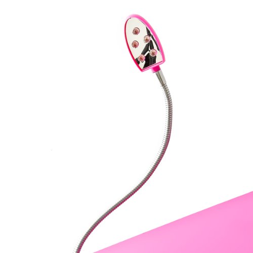 Relaxdays 10016334 Laptoptisch Knietablett mit LED-Licht und Getränkehalter, rosa - 3