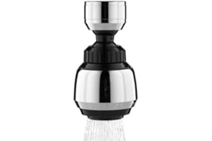 Lakeland Tap Adapta 360 °Swivel Spray Adjuster Water Saving Aerator - Black & Chrome