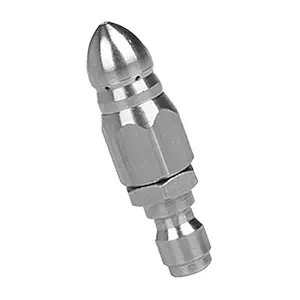 1/4inch Quick Connector Rotary Sewer Cleaning Nozzle Stainless Steel Pressure Washer Jetter Nozzle Pipe Drain Washing Tools Head