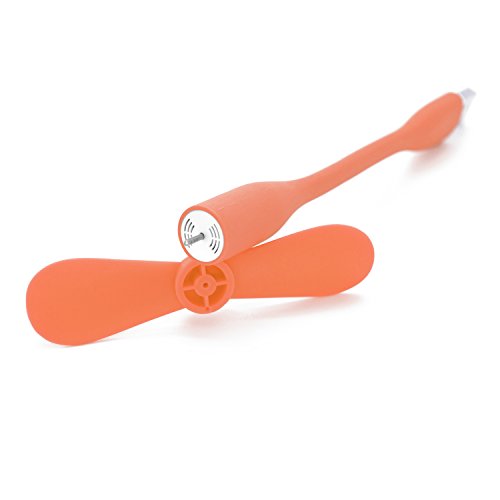 iProtect USB Ventilator flexibel aus Silikon Portable Cooling Fan in Orange - 3
