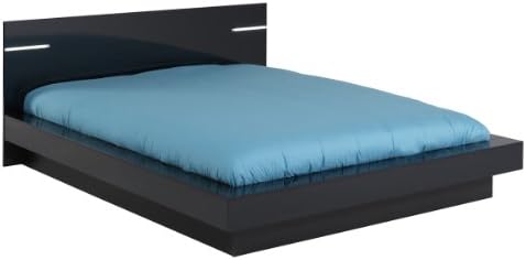 Parisot Dark Bed, 140 x 200 cm (Slats not included)