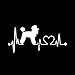 Price comparison product image CAR STICKER HOME Personality Dog Love Dog Lady Dog Car Sticker ECG Creative Body Sticker (Color : White)