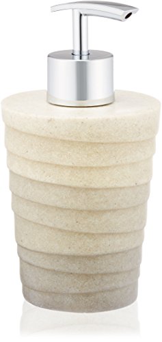 WENKO 21294100 Seifenspender Cuzco, Kunststoff - Polyresin, 8 x 15 x 8 cm, Grau