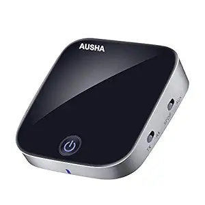 AUSHA 2 in 1 Bluetooth 5.0 Transmitter & Receiver Wireless Stereo Audio Adapter with Optical Toslink/SPDIF Aux 3.5mm Support apt-x t for TV, PC,Car Stereo and Home Audio System