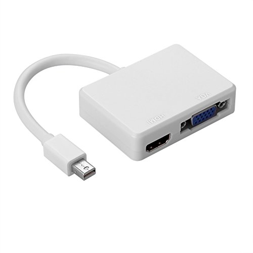 Sienoc Mini Displayport auf-HDMI-VGA-Kabel-Adapter für Apple Macbook, Macbook Pro, iMac, MacBook Air und Mac Mini