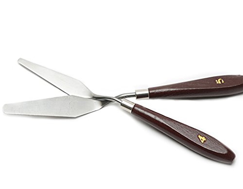 SUMERSHA Mal-Spachtel-Set Spachtel Messer Palette Messer Farbschaber Edelstahl für Malerei 5pcs - 4