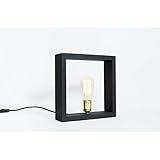 Holzlampe, edison, handgemachte Lampe, Tischlampe, Design, Lampe schwarz. Nuuk Lampenschwarz.