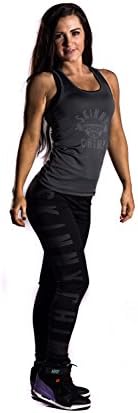 Womens Compression Sports Performance Vest Racer Back (Grey, Medium UK8-10)