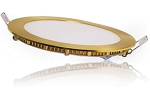 Placa LED 18W 1.300Lm 6000ºK Circular Dorado 50.000H [GL-CL-R18N-G-CW] | Greenice