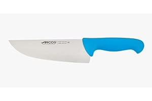 Arcos Coltello da Macellaio in Acciaio Inossidabile Nitrum – Coltello da Cucina Professionale per Tagliare Carne, Pesce e Verdure – Manico Ergonomico in Poliossimetilene, Serie 2900, Colore Blu