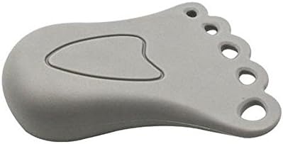 HAPPYQUDA Cute Foot Design Baby Safety Products Finger Pinch Guard Baby Finger Protectors Door Stopper Bottom Silicone Door Plug Block Gray